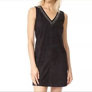 BB Dakota Brayton Black Faux Suede Silver Studded Dress, EUC, Small, MSRP $98